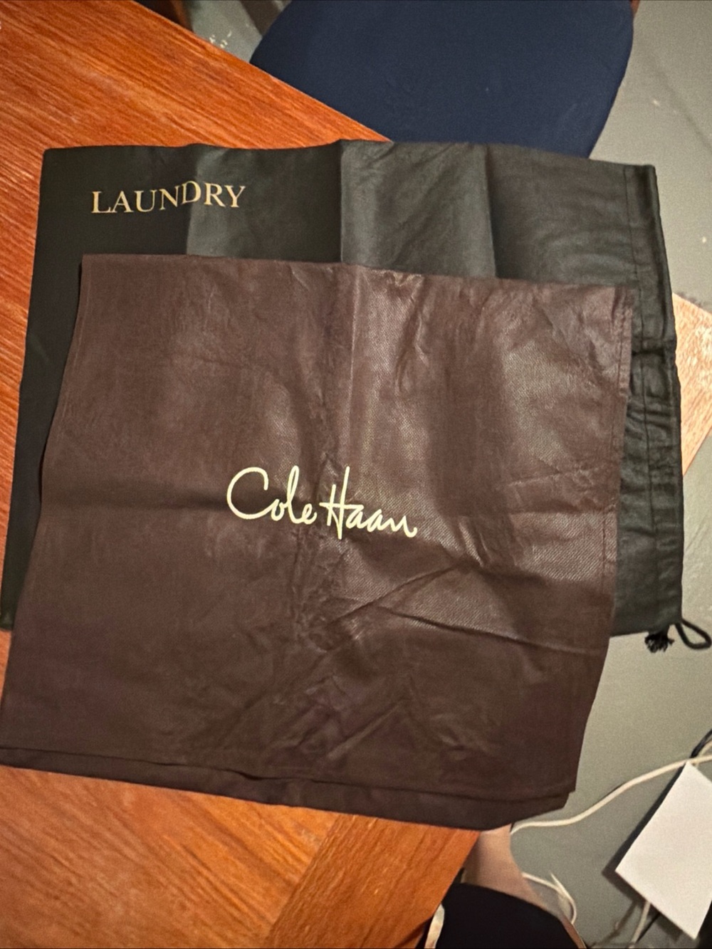 Storage Dustbags Lot Of 2 For Purses Clothes & Other By Laundry, Cole Haan Large